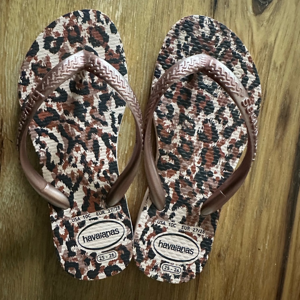 Havaianas Leopard Print Flip Flops